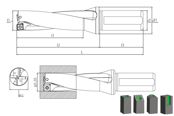 SDUM SPGT-060204 D4 U-DRILL Delik Delme ve İşleme Takımları