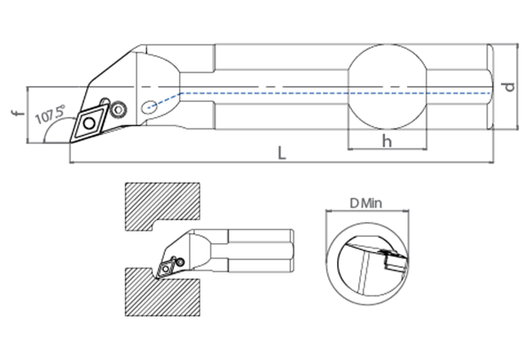 A-PDQN DNM-15 UÇ BAĞLAYAN DELİK İÇİ TORNA KATERİ