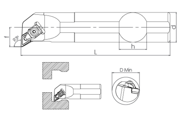 TDUN DNM-11 UÇ BAĞLAYAN DELİK İÇİ TORNA KATERİ