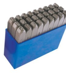 8mm Z MASUS ÇELİK HARF TAKIMI  (9 ADET)